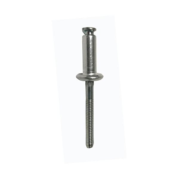 Blind Rivet, Dome Head, 0.1875 in Dia., 0.572 in L, Aluminum Body, 1000 PK
